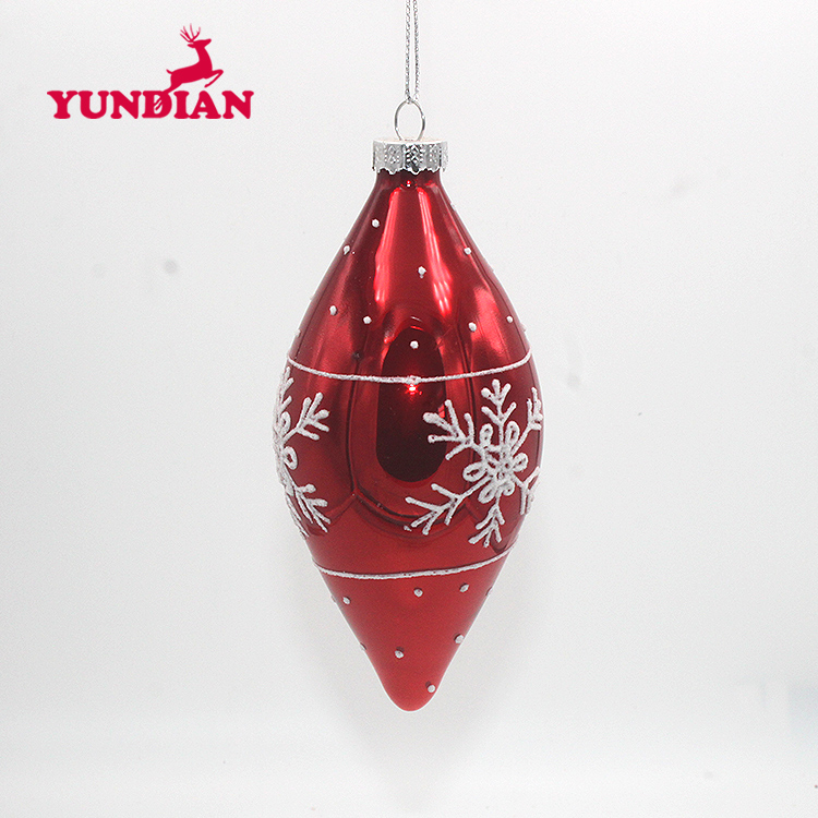 Festive Productions 6 Pack Red Teardrop Bauble Decoration Shiny//Matt//Glitter