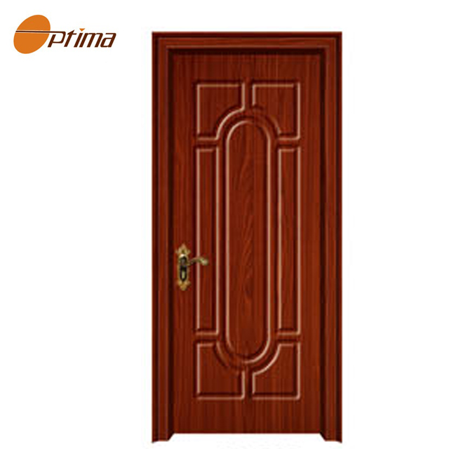 Nova porta de madeira revestido de PVC qualidade confiável porta MDF PVC porta de vidro à prova de som
