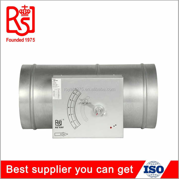 Royal Service HVAC Systems Parts CAV Round Constant Airflow Control Machine  Air Volume Rebalance Ventilo Metal Tube