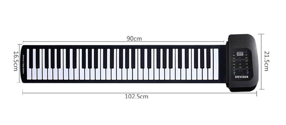 61keys Digital Folding Piano Keyboard Hand Roll Piano