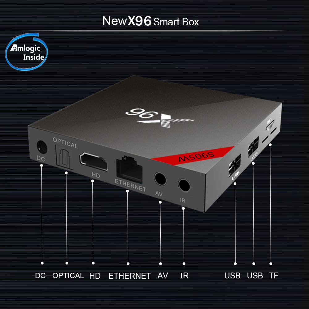 X96 TV Box Android 7.1.2 S905W 2/16GB – Lettore Multimediale 4K WiFi GCSUPERMARKET