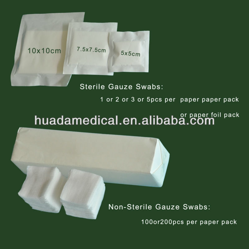 Medical sterile gauze swabs from china