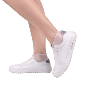 ZRWG28 Anti Slip Silicone Rubber Rain Boots Socks Safety Shoe Covers Durable Flexible Silicone Rain Shoe Cover Protection