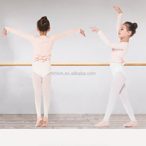 Kids Girls Cotton Long Sleeve Ballet Wrap top