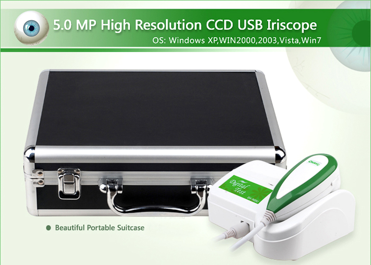 Portable medical eye scope iris iriscope iridology camera pro software analyzer check camera scanner attendance system
