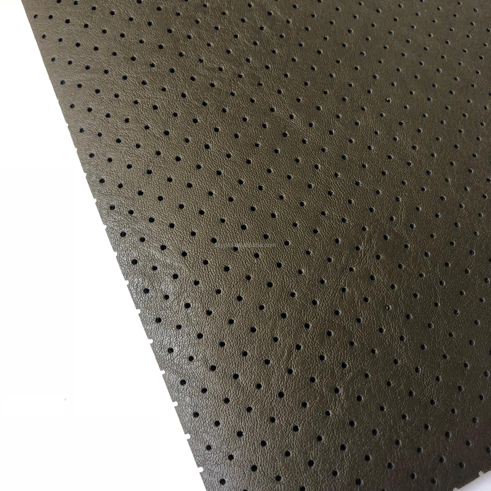 Hot sale perforated pu leather punched leather hole leather
