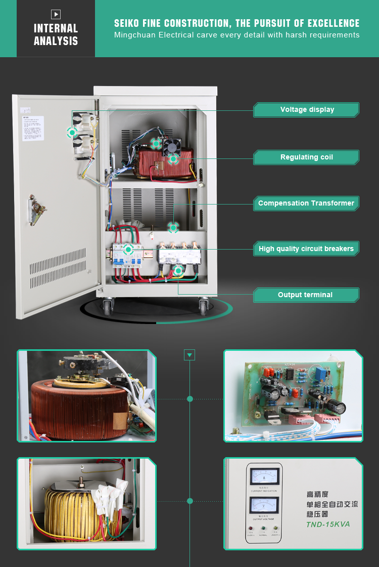 MINGCH TND Series 20 Kva 20KVA Automatic Ac Servo Voltage Stabilizer / Regulator For 220/230 Volts 50hz 60hz