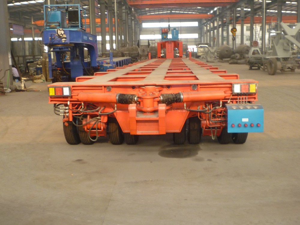 中国运输供应高品质新型多轴液压模块化低床半卡车拖车出售