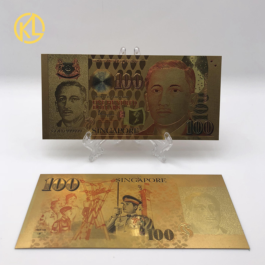 新加坡100货币金箔塑料钱币收藏装饰生日礼物| Alibaba.com