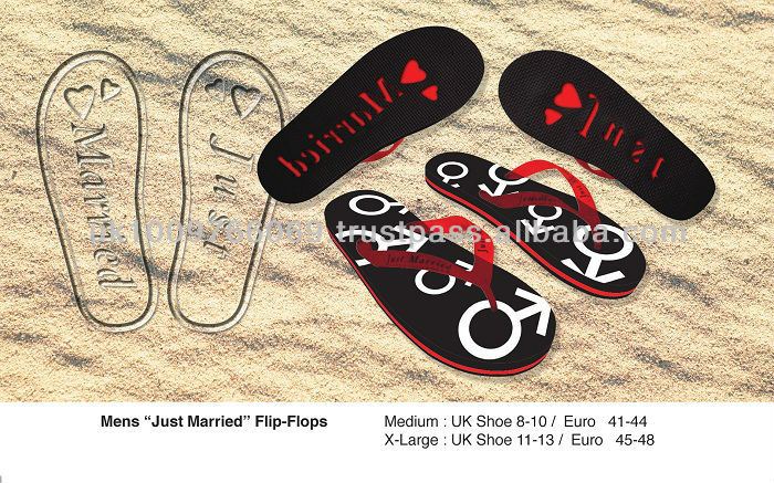 just married flip flops his and hers