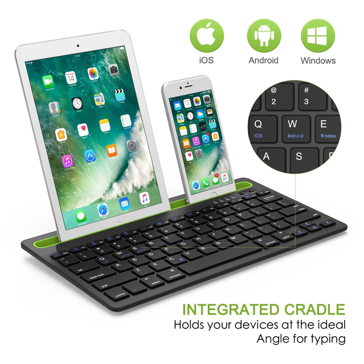 Portable Wireless 9 Case For Android Dual Channels Rechargeable Bluetooth 9-10.5 Inch Tablet Keyboard