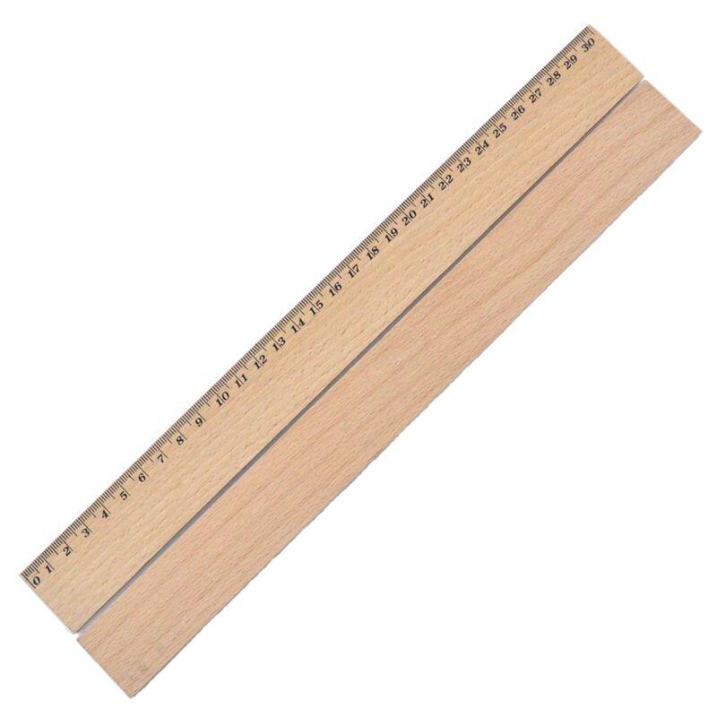 OEM Arts & Crafts Natural Color Beech Wood 30cm Wooden Ruler