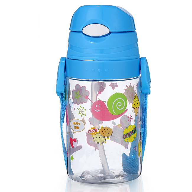 Низкий минимальный заказ, детская бутылка для воды с соломинкой, детская пластиковая складная бутылка для сока и питьевой воды по низкой цене
