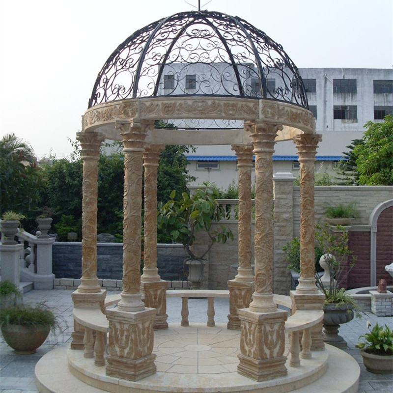 户外花园装饰铁艺凉亭出售