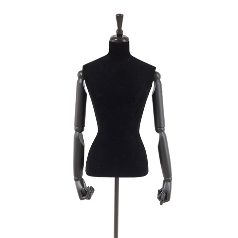 半身体黑色显示女性人体模特没有头