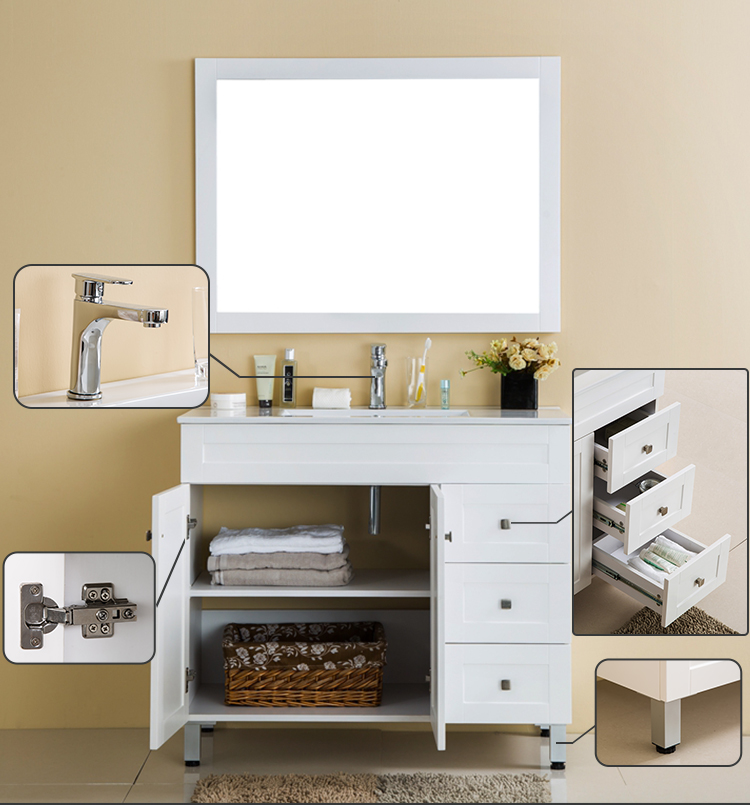 New water proof 4 colors floor mounted plywood bathroom vanity cabinets bathroom cabinet