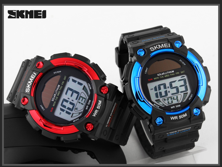 Skmei 1126 Original Factory Digital instructions manual men wristwatch waterproof solar watch