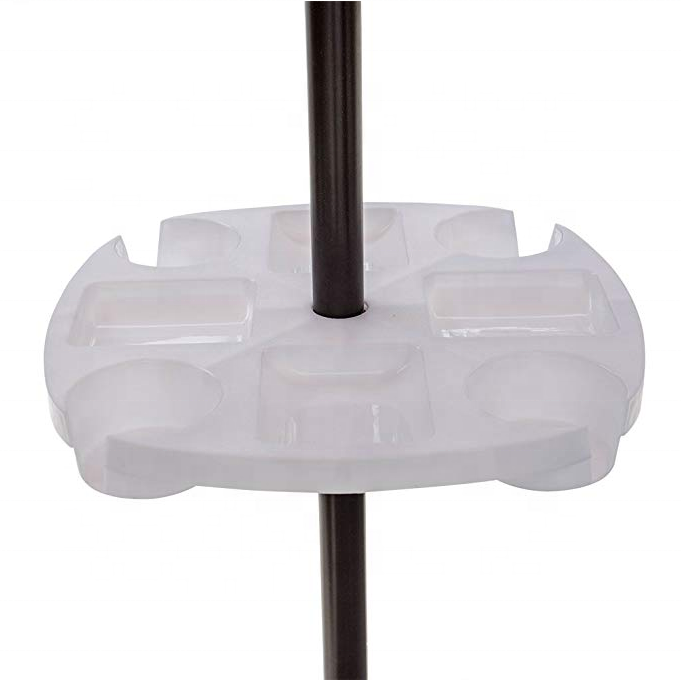 Лучший продавец, хорошее качество, маленький белый пляжный зонт, пластиковый стол с отверстием для зонта