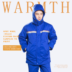 Winter anti-cold gas station anti-static work cotton oil and petrochemical work clothes cotton clothing can be customized LOGO