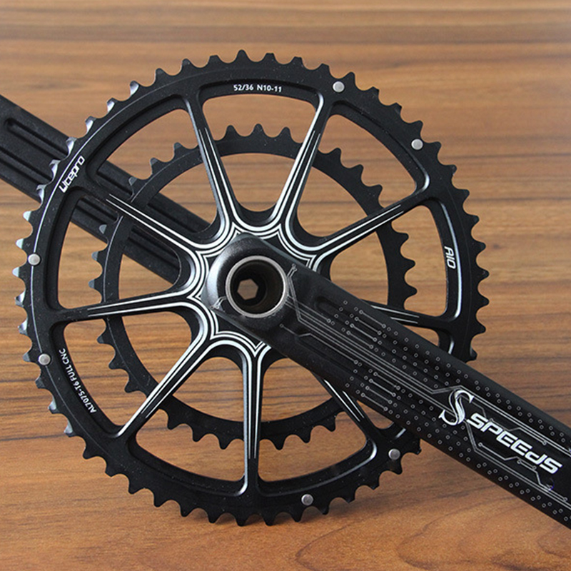 Sand Blast Anodized Black 104BCD 44T Chainring CNC Alloy For MTB Road Bikes