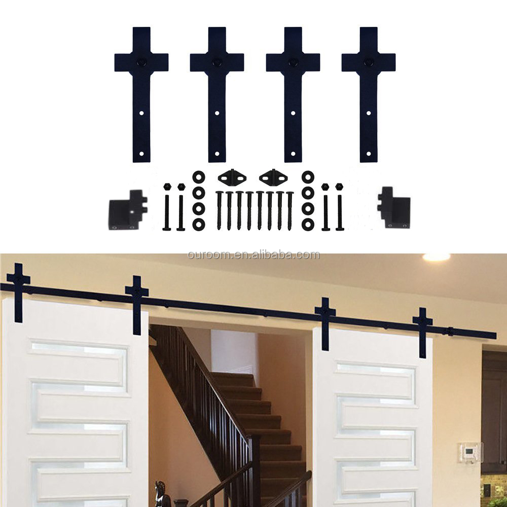 Scheunentor Rollen Track Hängen Schiebe Garage Hardware Rustikalen Indoor scheunentor Kit