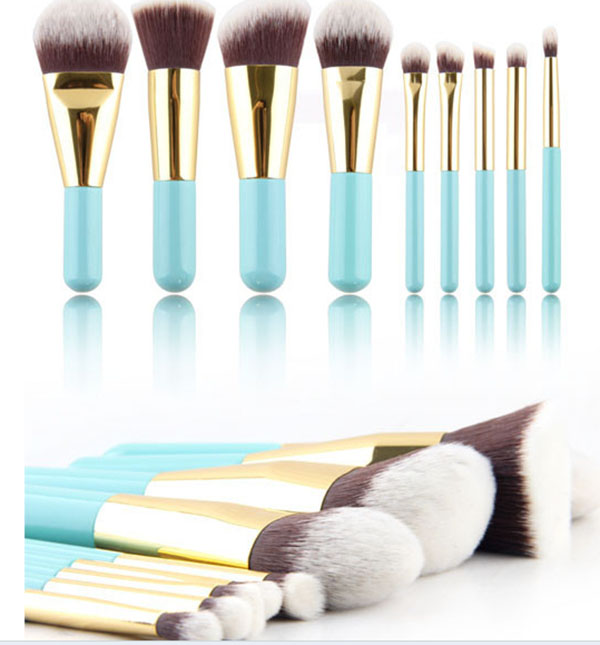 Best Quality 9pcs Premium Synthetic Kabuki Makeup Brush Set Professional Cosmetic Foundation Blending Brushes