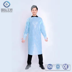 new material blue CPE apron