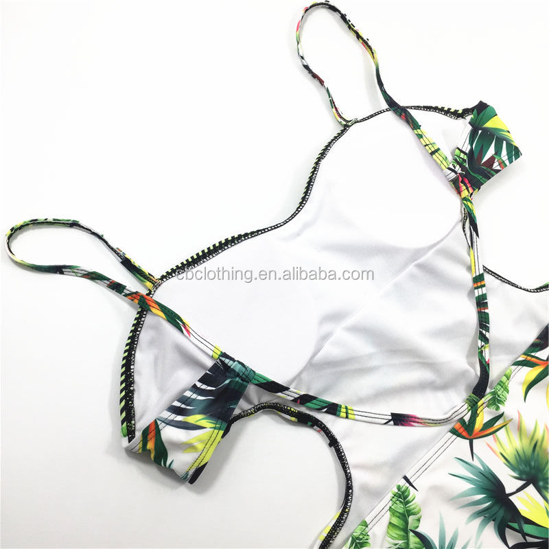 Hot Sale Quick Dry sexy 2021 Backless sexy printed girls' one piece swimwear