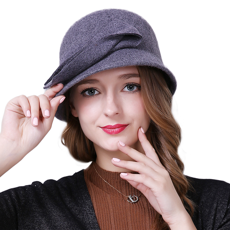 2018 Новая мода женский фетр Cloche Hat Pattern