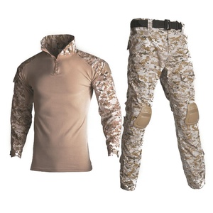 Professional CS War Games Outdoor Camouflage Military Men Tactical Frog Army Suits Black Combat Uniform for Men with Pads