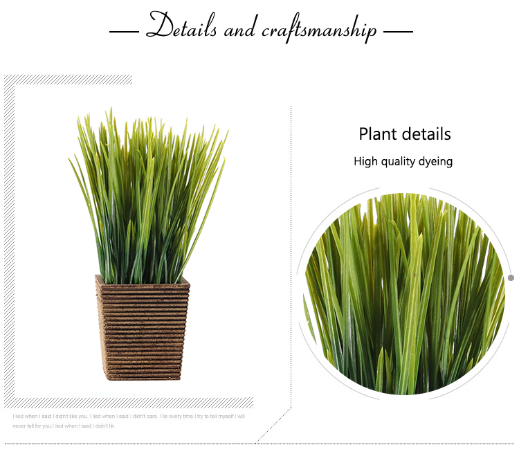 Artificial grass bonsai onion grass artificial potted onion grass for home decoration