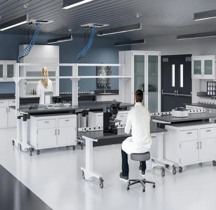 A seleção química do melhor do equipamento de laboratório do banco do laboratório para o laboratório da universidade usou o material de aço e de madeira