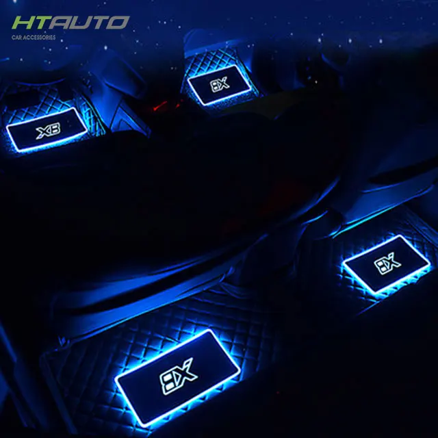 HTAUTO 1-2 внутренняя автомобильная лампа rgb цветной атмосферный светильник Led для ног