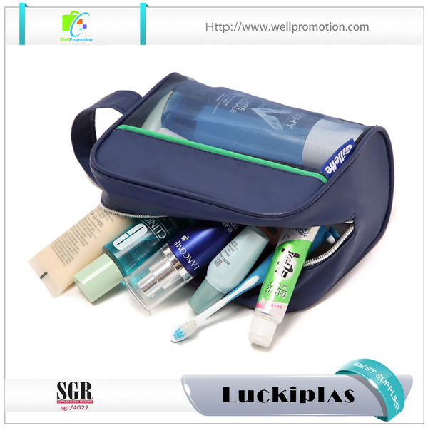 Hochwertiges PU-Lederimitat für Herren, einfacher Make-up-Beutel, Reise-Kulturbeutel für Werbezwecke