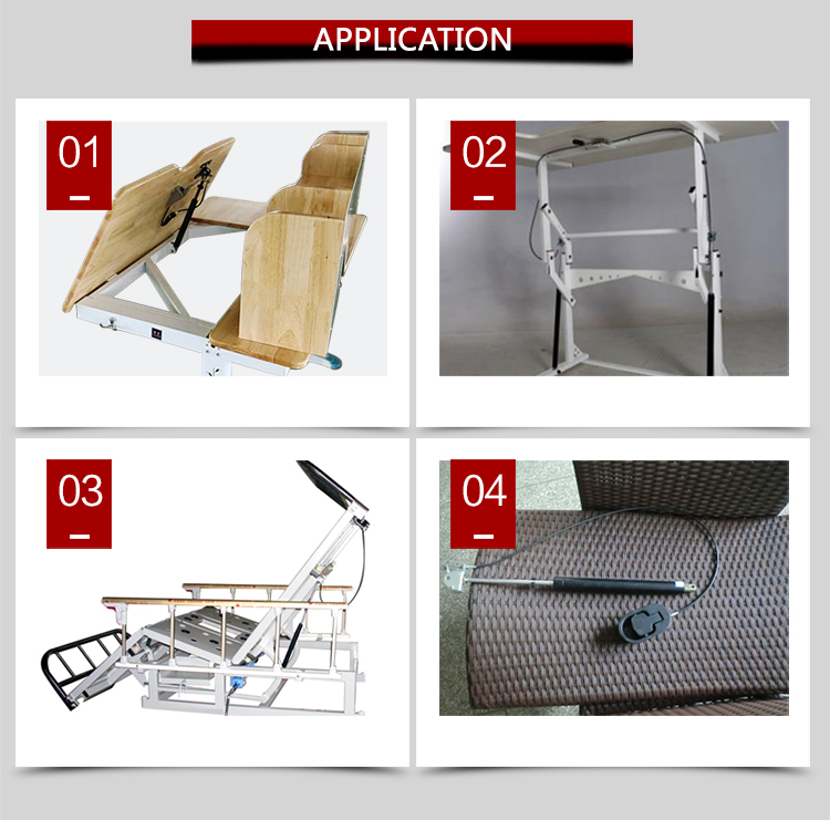 Double controlled  lockable gas spring for lift table