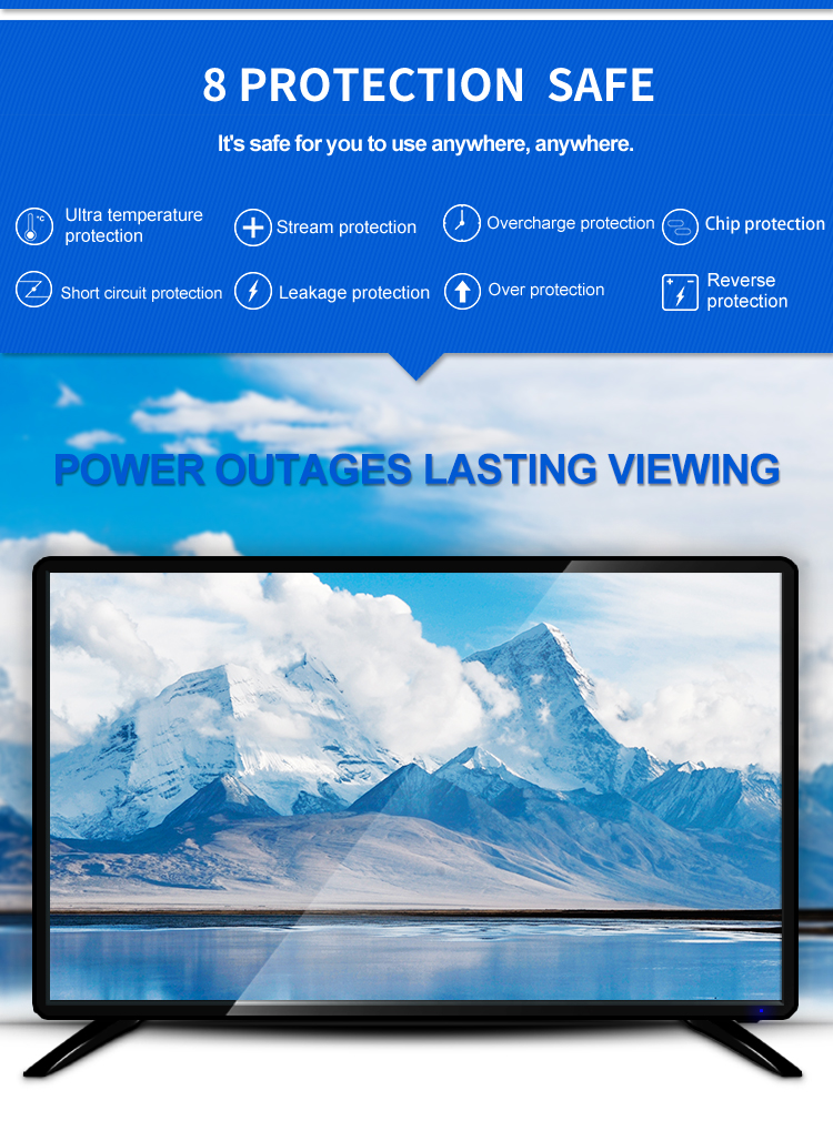 32" Battery Operated LED TV  All in one Solar TV 12V DC solar television