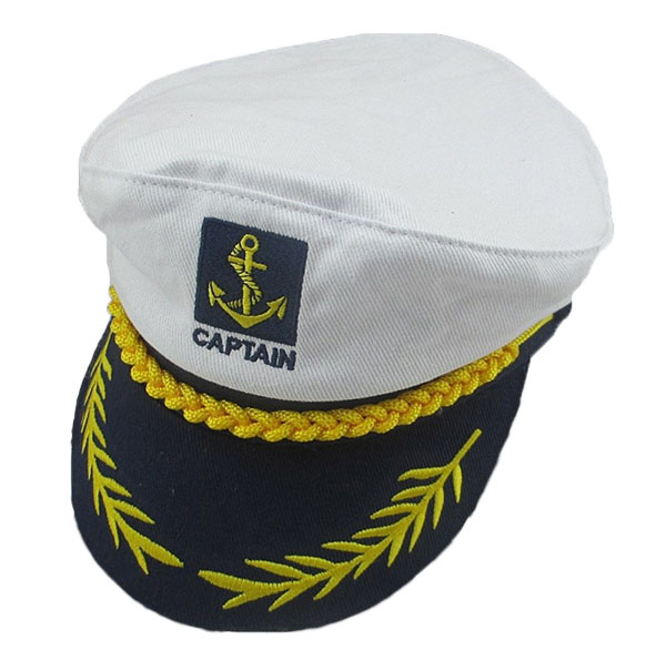 New Design White Custom Captain Sailor Hat