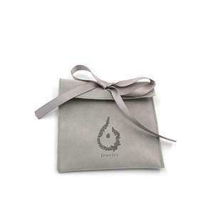 High quality cosmetics jewelry packaging suede pouch