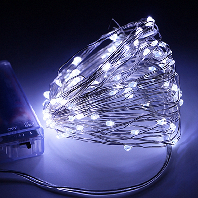 Guirlande lumineuse en fil de cuivre guirlande LED 2M avec lampe de fée pour les lumières de fête de guirlande extérieure et décor de noël du nouvel an