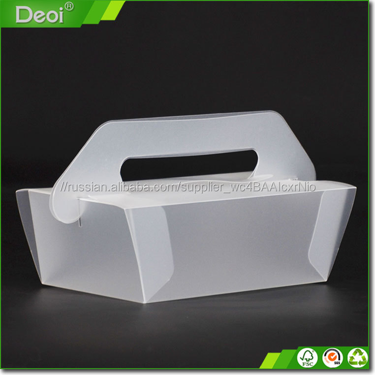 Оптовая продажа пластиковых cake box with handles