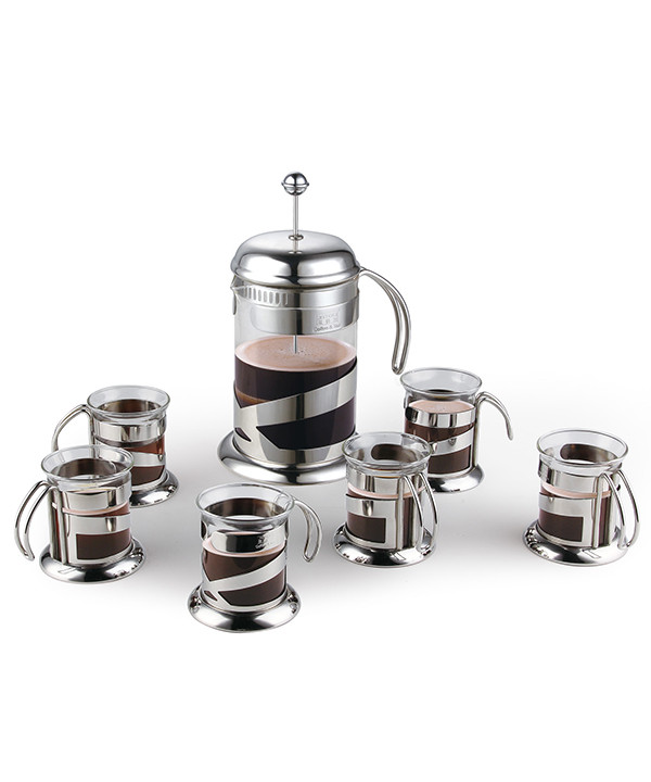 800ml french press 4pcs 200ml cups french coffee press set