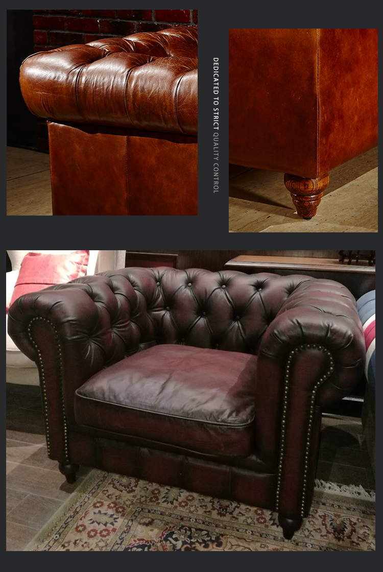 Used best vintage leather chesterfield sofa chesterfield-sofa genuine leather