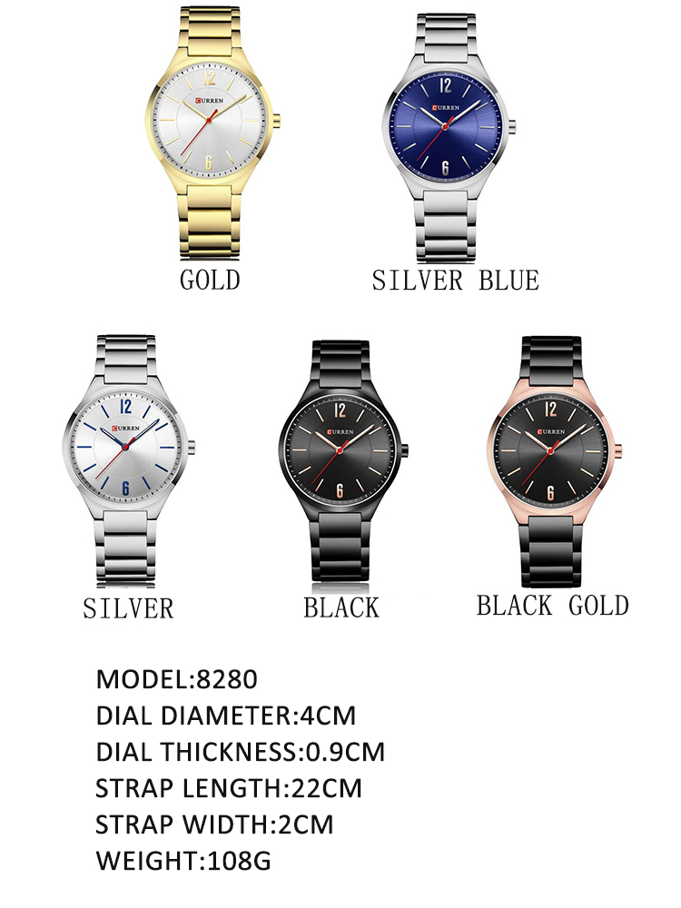 CURREN — montre à Quartz en cuir pour hommes, marque de luxe, en mode, décontractée, Sport, bracelet, horloge, 8280