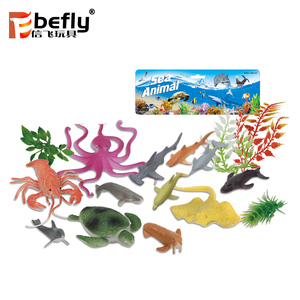 small plastic sea creatures