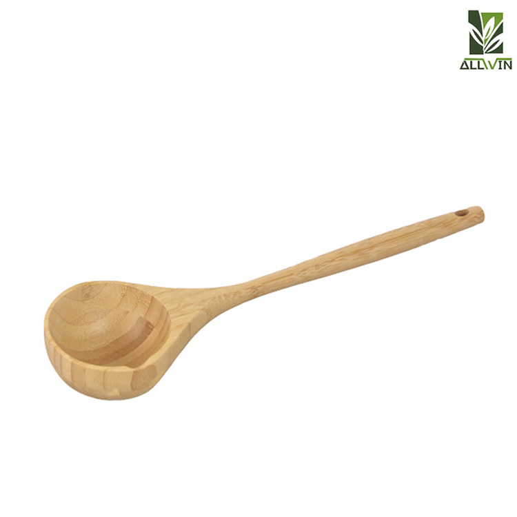 Kitchen Utensils Set Premium Quality Bamboo Holder Spoon Soup Ladle 11 Piece