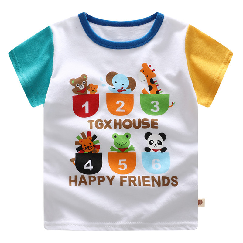 2018 дешевые футболки оптом летняя одежда младенческой новый шаблон футболки фабрики Китая оптом футболка для девочек детская футболка