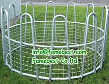 Hay Saver Round Bale Feeder With Roof For Cattle And Horse View