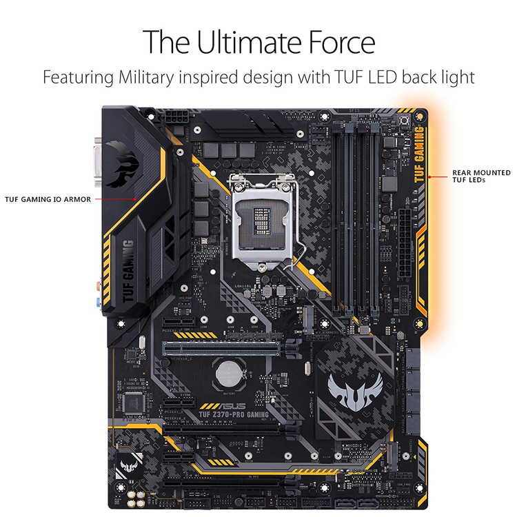 ASUS TUF Z370-PRO GAMING - ATX Motherboard for Intel Cpus