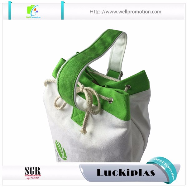 Segeltasche aus strapazierfähigem Baumwoll-Canvas mit einem Riemen, Segeltasche mit individuellem Logo