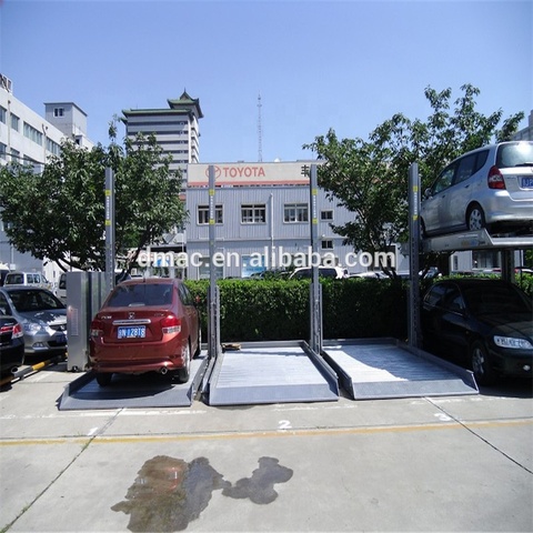 two level   post parking lift double stack parking system